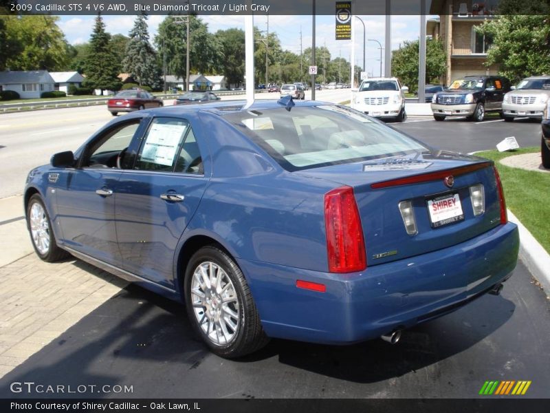 Blue Diamond Tricoat / Light Gray 2009 Cadillac STS 4 V6 AWD