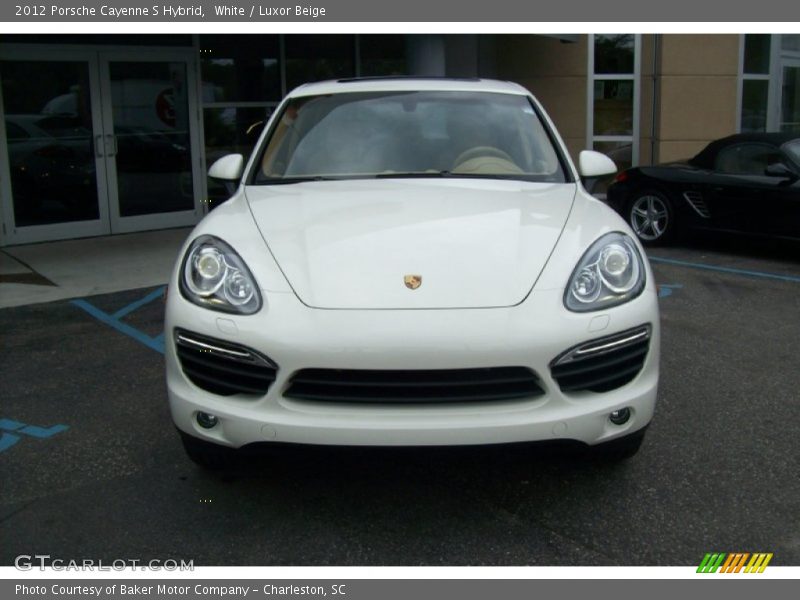 White / Luxor Beige 2012 Porsche Cayenne S Hybrid
