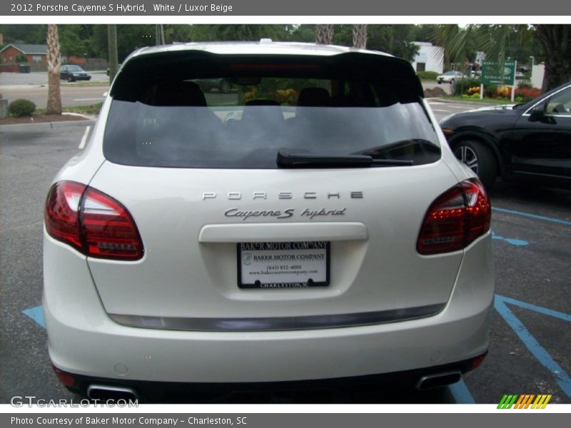 White / Luxor Beige 2012 Porsche Cayenne S Hybrid