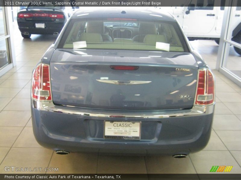Sapphire Crystal Metallic / Dark Frost Beige/Light Frost Beige 2011 Chrysler 300 C Hemi