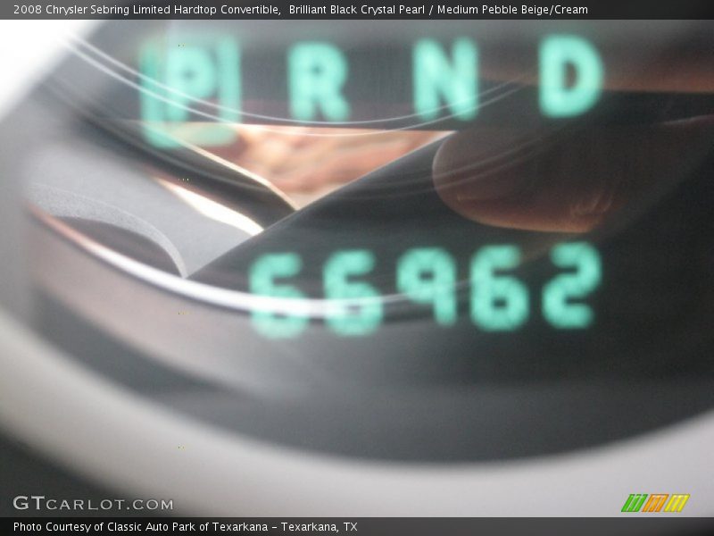 Brilliant Black Crystal Pearl / Medium Pebble Beige/Cream 2008 Chrysler Sebring Limited Hardtop Convertible