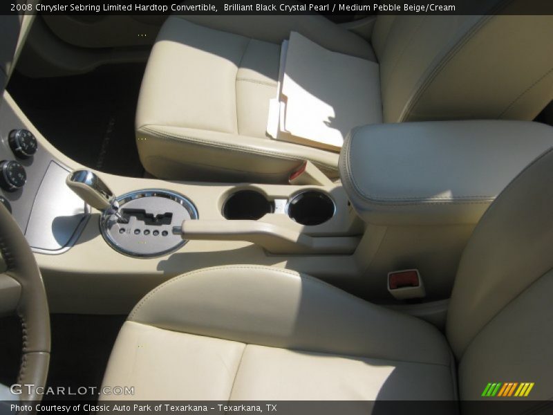 Brilliant Black Crystal Pearl / Medium Pebble Beige/Cream 2008 Chrysler Sebring Limited Hardtop Convertible