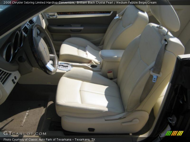 Brilliant Black Crystal Pearl / Medium Pebble Beige/Cream 2008 Chrysler Sebring Limited Hardtop Convertible