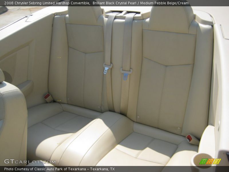 Brilliant Black Crystal Pearl / Medium Pebble Beige/Cream 2008 Chrysler Sebring Limited Hardtop Convertible