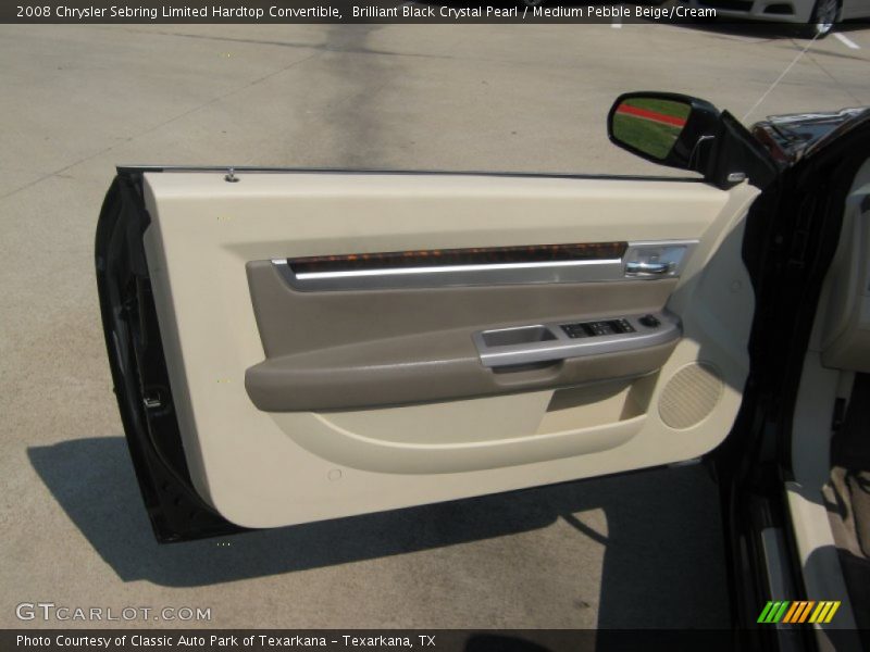Brilliant Black Crystal Pearl / Medium Pebble Beige/Cream 2008 Chrysler Sebring Limited Hardtop Convertible