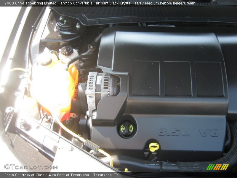 Brilliant Black Crystal Pearl / Medium Pebble Beige/Cream 2008 Chrysler Sebring Limited Hardtop Convertible
