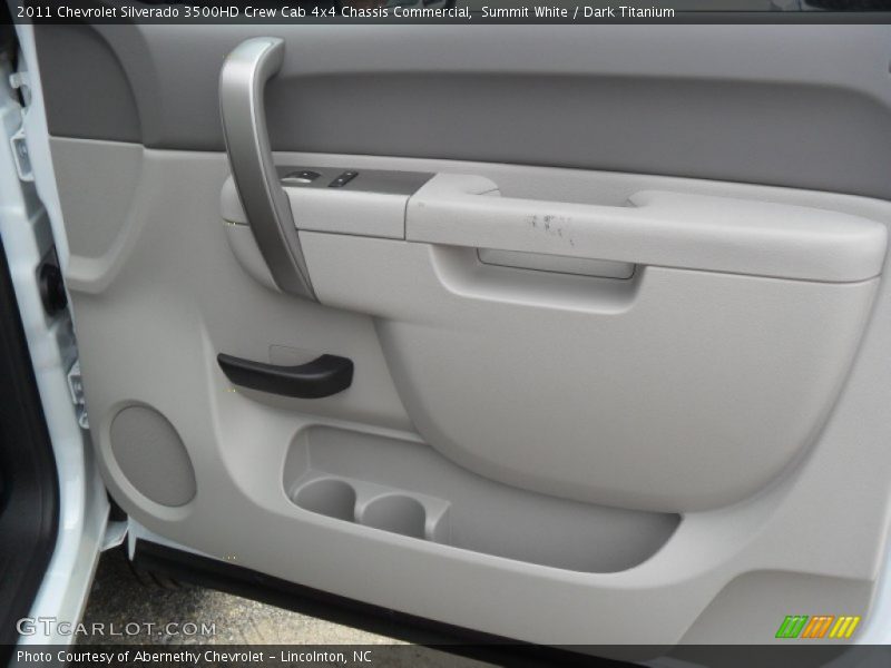 Summit White / Dark Titanium 2011 Chevrolet Silverado 3500HD Crew Cab 4x4 Chassis Commercial