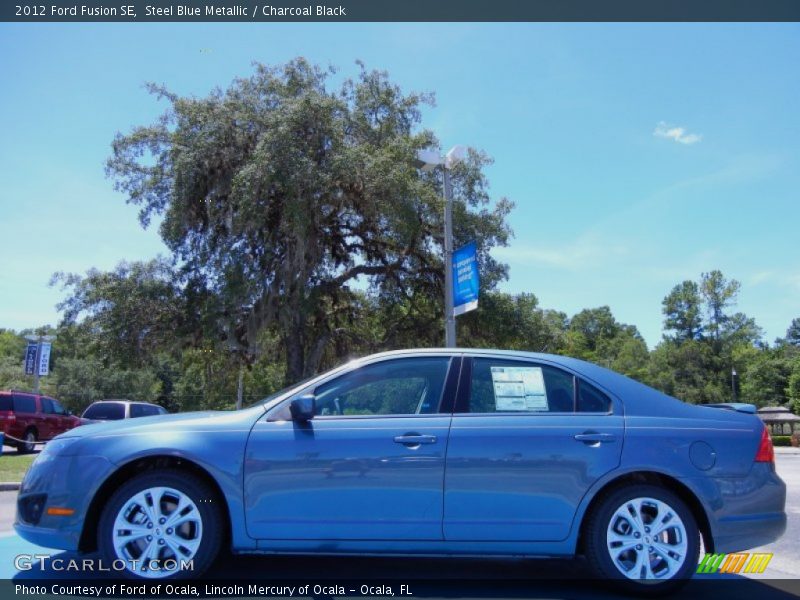 Steel Blue Metallic / Charcoal Black 2012 Ford Fusion SE