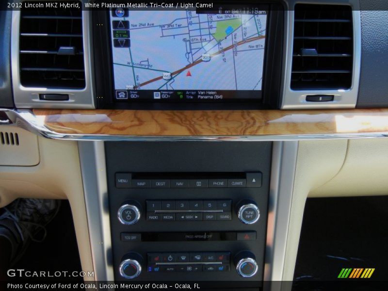 White Platinum Metallic Tri-Coat / Light Camel 2012 Lincoln MKZ Hybrid