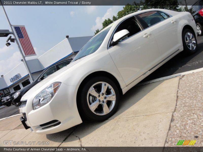 White Diamond Tricoat / Ebony 2011 Chevrolet Malibu LT