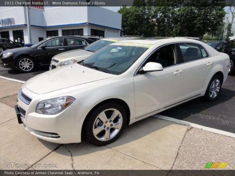 White Diamond Tricoat / Ebony 2011 Chevrolet Malibu LT