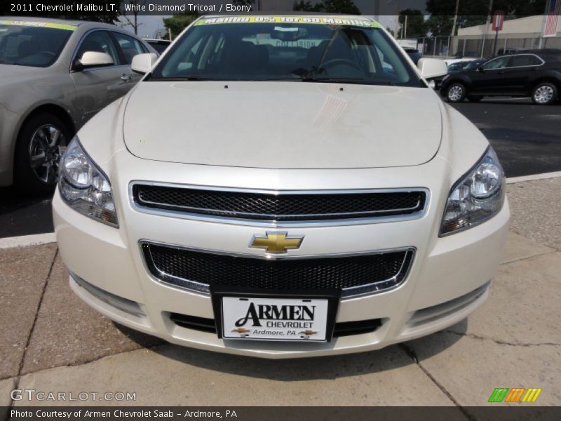 White Diamond Tricoat / Ebony 2011 Chevrolet Malibu LT