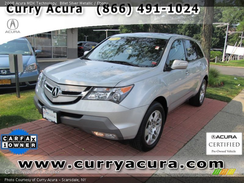 Billet Silver Metallic / Ebony 2008 Acura MDX Technology
