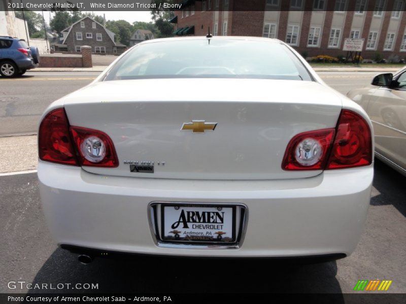 White Diamond Tricoat / Ebony 2011 Chevrolet Malibu LT