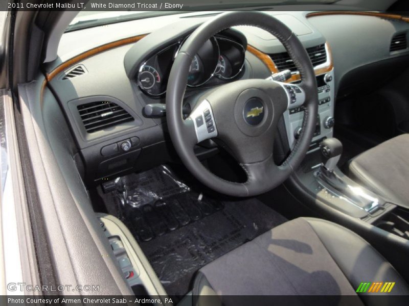 White Diamond Tricoat / Ebony 2011 Chevrolet Malibu LT