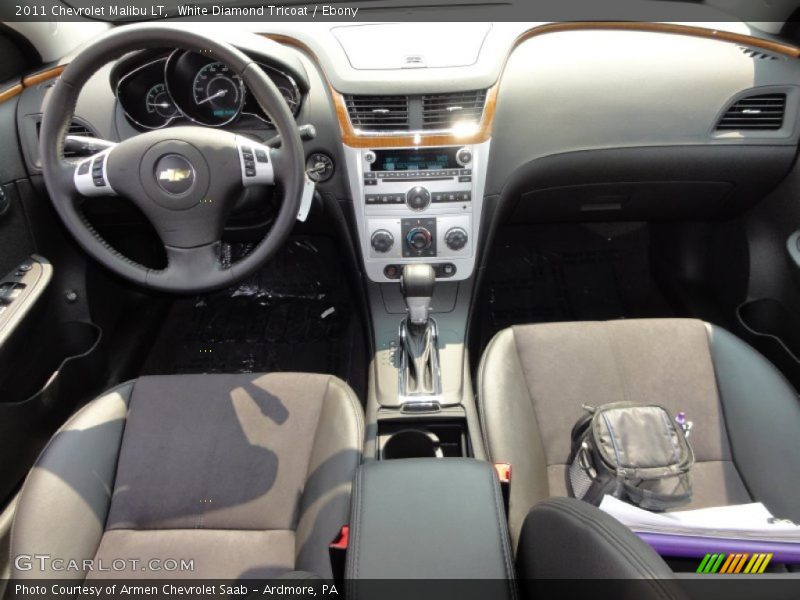 White Diamond Tricoat / Ebony 2011 Chevrolet Malibu LT