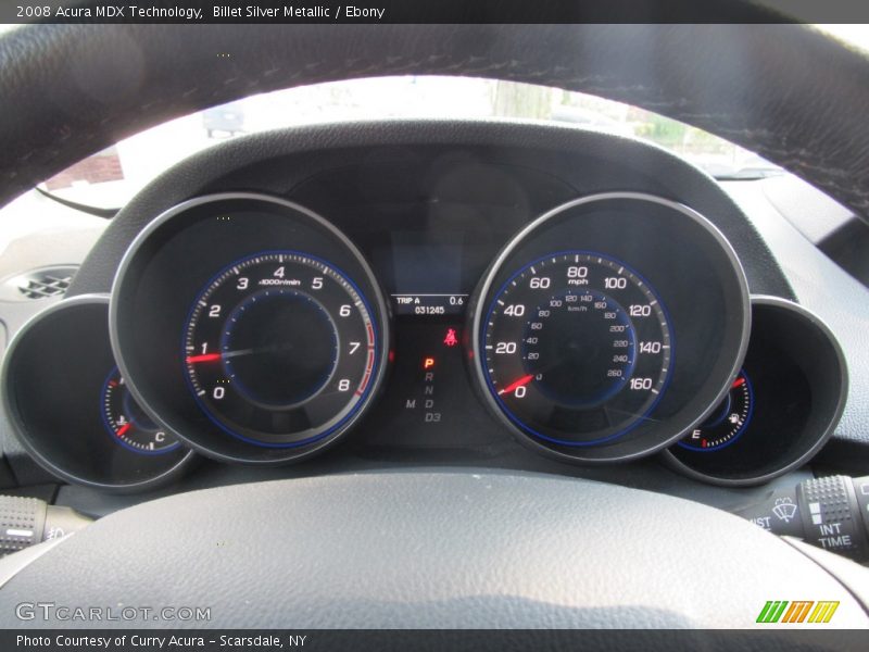 Billet Silver Metallic / Ebony 2008 Acura MDX Technology