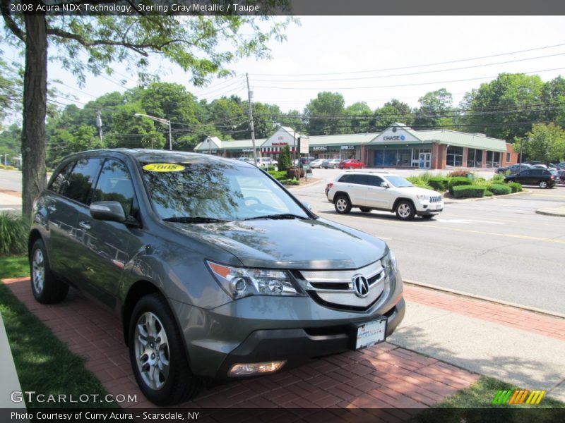 Sterling Gray Metallic / Taupe 2008 Acura MDX Technology