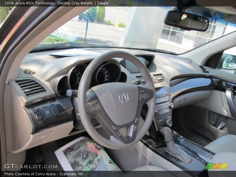 Sterling Gray Metallic / Taupe 2008 Acura MDX Technology