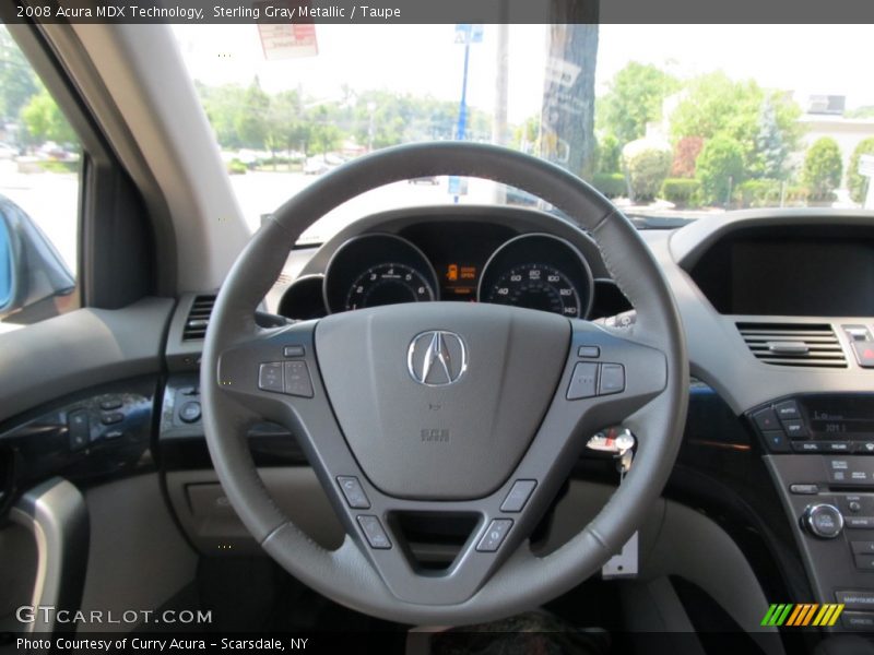 Sterling Gray Metallic / Taupe 2008 Acura MDX Technology