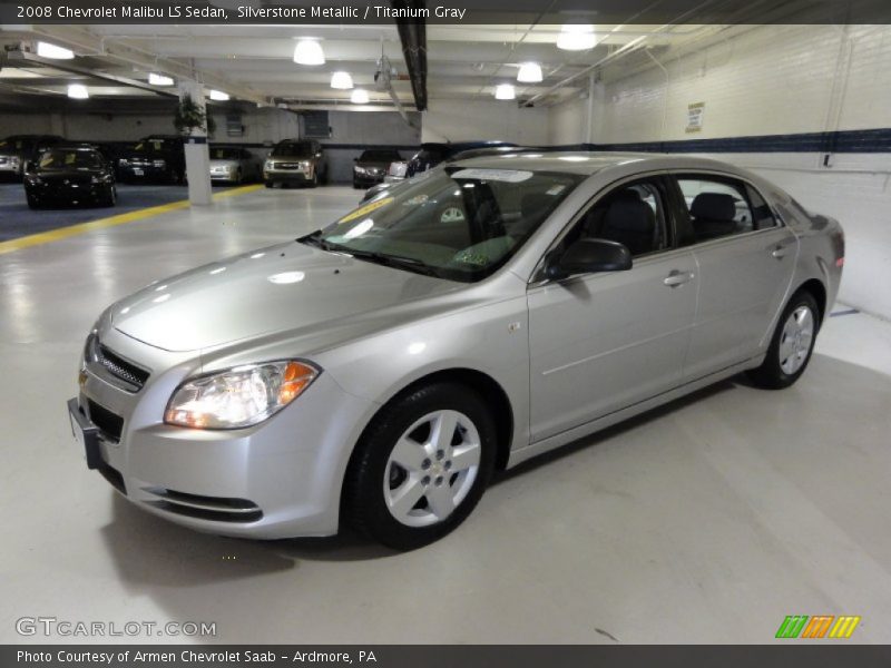 Silverstone Metallic / Titanium Gray 2008 Chevrolet Malibu LS Sedan