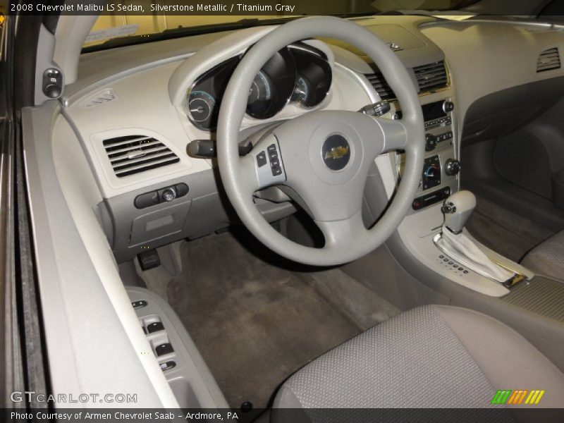 Silverstone Metallic / Titanium Gray 2008 Chevrolet Malibu LS Sedan