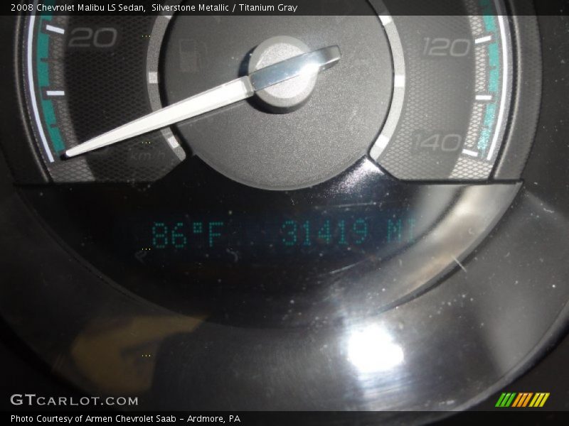 Silverstone Metallic / Titanium Gray 2008 Chevrolet Malibu LS Sedan