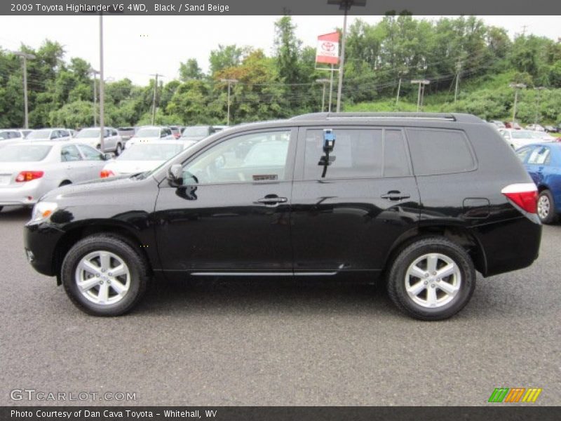 Black / Sand Beige 2009 Toyota Highlander V6 4WD