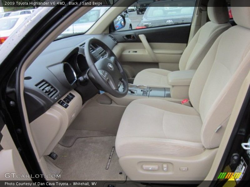 Black / Sand Beige 2009 Toyota Highlander V6 4WD