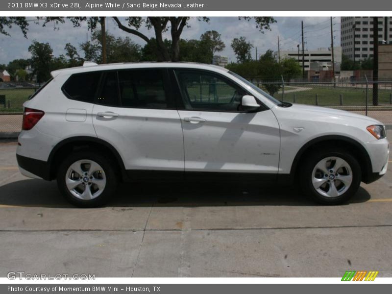 Alpine White / Sand Beige Nevada Leather 2011 BMW X3 xDrive 28i