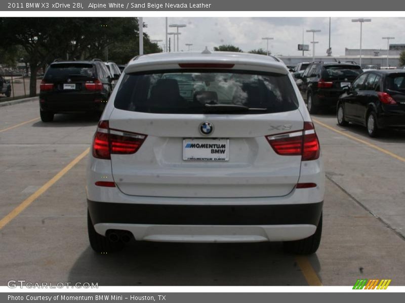 Alpine White / Sand Beige Nevada Leather 2011 BMW X3 xDrive 28i