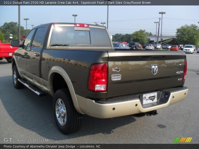 Sagebrush Pearl / Dark Slate Gray/Russet Brown 2011 Dodge Ram 2500 HD Laramie Crew Cab 4x4