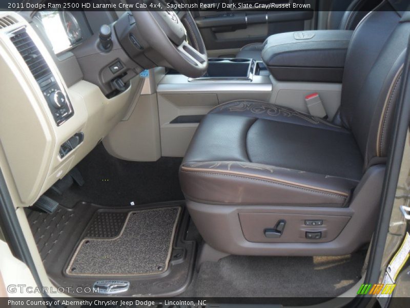 Sagebrush Pearl / Dark Slate Gray/Russet Brown 2011 Dodge Ram 2500 HD Laramie Crew Cab 4x4