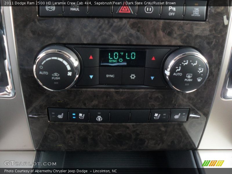 Sagebrush Pearl / Dark Slate Gray/Russet Brown 2011 Dodge Ram 2500 HD Laramie Crew Cab 4x4