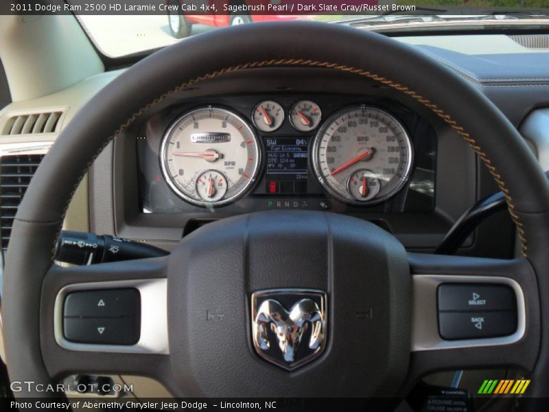 Sagebrush Pearl / Dark Slate Gray/Russet Brown 2011 Dodge Ram 2500 HD Laramie Crew Cab 4x4
