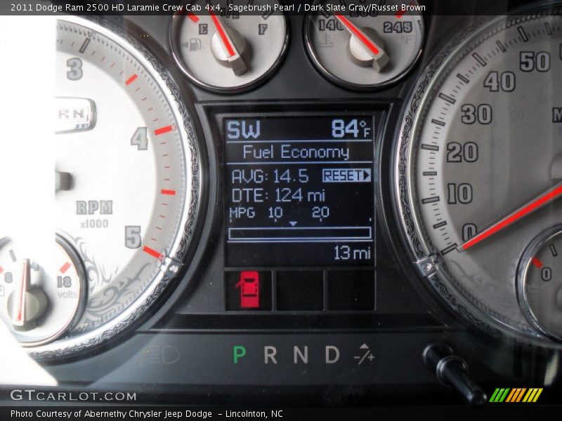 Sagebrush Pearl / Dark Slate Gray/Russet Brown 2011 Dodge Ram 2500 HD Laramie Crew Cab 4x4