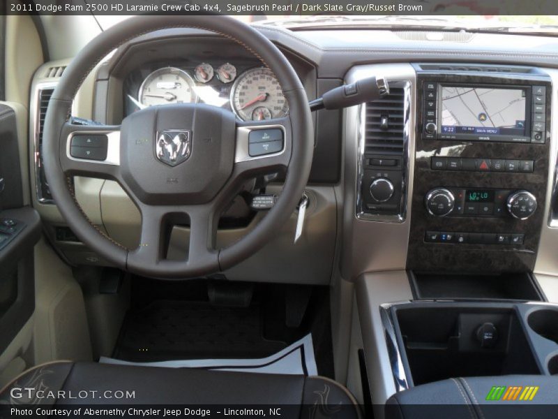 Sagebrush Pearl / Dark Slate Gray/Russet Brown 2011 Dodge Ram 2500 HD Laramie Crew Cab 4x4
