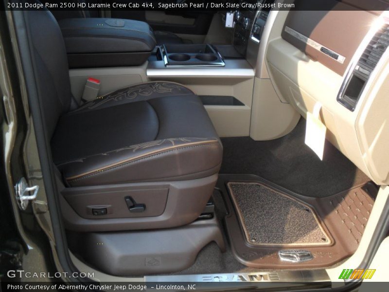 Sagebrush Pearl / Dark Slate Gray/Russet Brown 2011 Dodge Ram 2500 HD Laramie Crew Cab 4x4