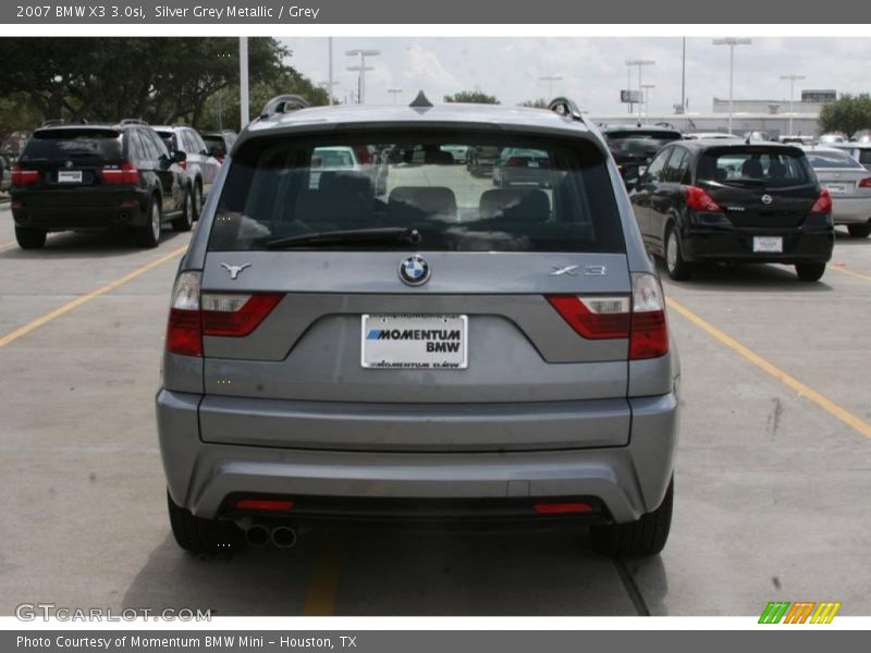 Silver Grey Metallic / Grey 2007 BMW X3 3.0si