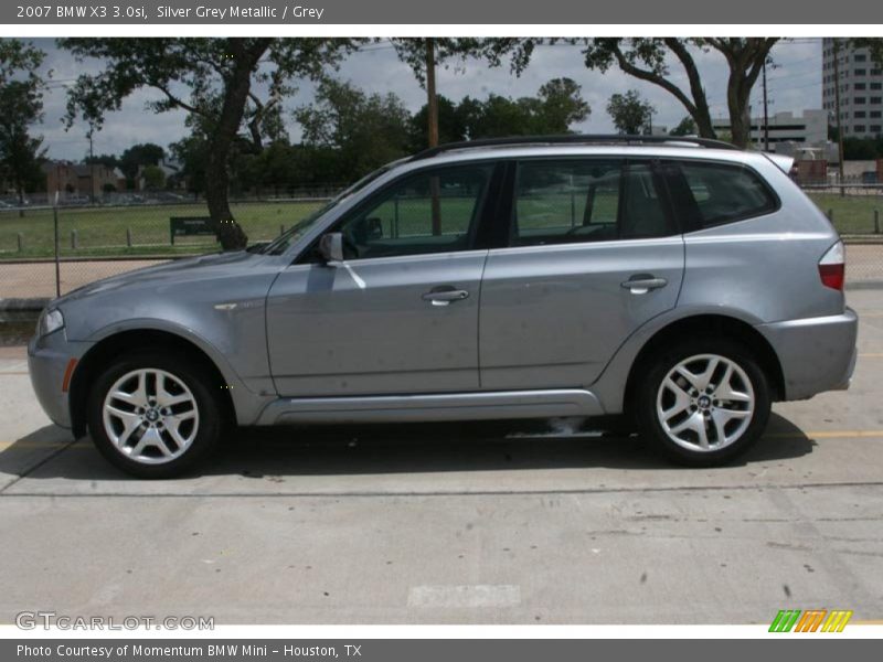 Silver Grey Metallic / Grey 2007 BMW X3 3.0si