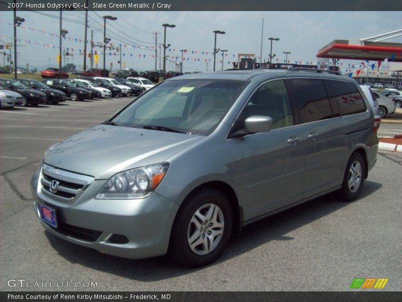 Slate Green Metallic / Gray 2007 Honda Odyssey EX-L