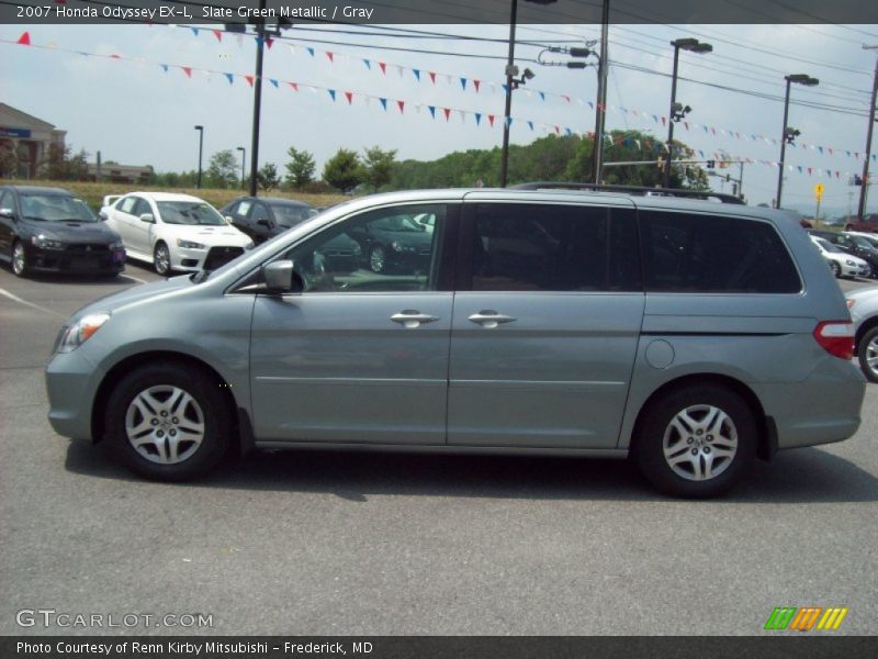 Slate Green Metallic / Gray 2007 Honda Odyssey EX-L
