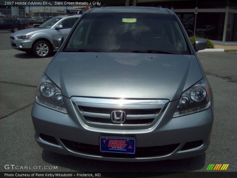 Slate Green Metallic / Gray 2007 Honda Odyssey EX-L