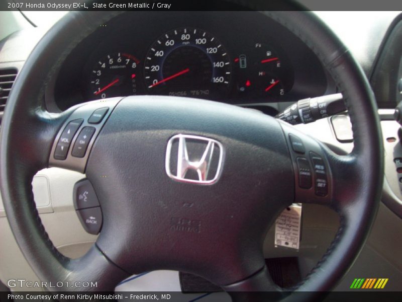 Slate Green Metallic / Gray 2007 Honda Odyssey EX-L