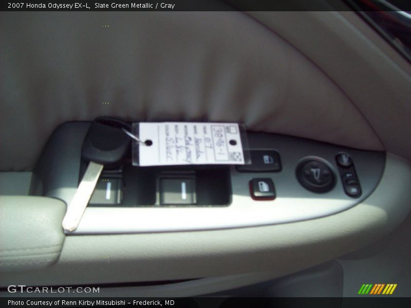 Slate Green Metallic / Gray 2007 Honda Odyssey EX-L