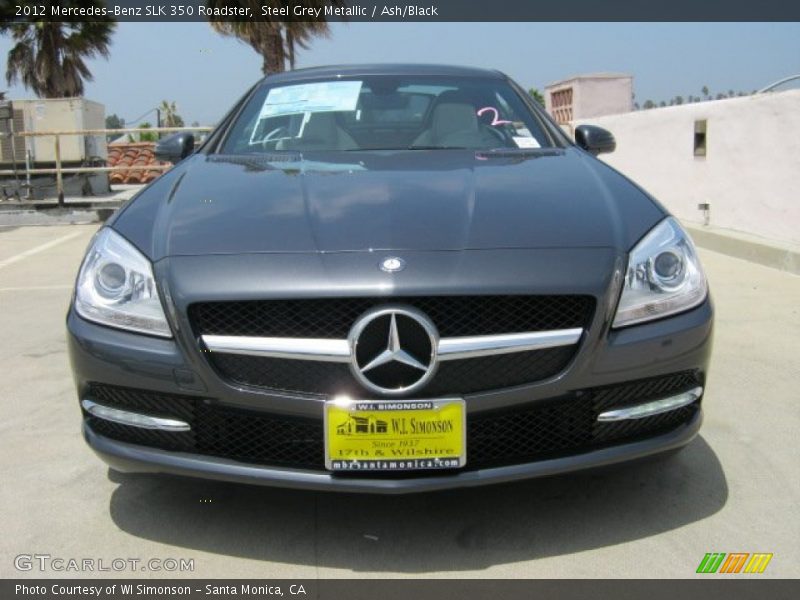 Steel Grey Metallic / Ash/Black 2012 Mercedes-Benz SLK 350 Roadster