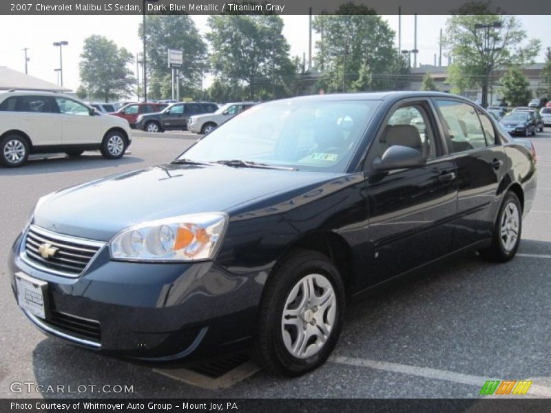 Dark Blue Metallic / Titanium Gray 2007 Chevrolet Malibu LS Sedan