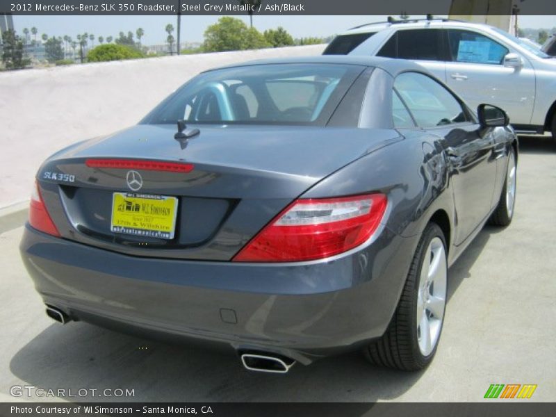 Steel Grey Metallic / Ash/Black 2012 Mercedes-Benz SLK 350 Roadster