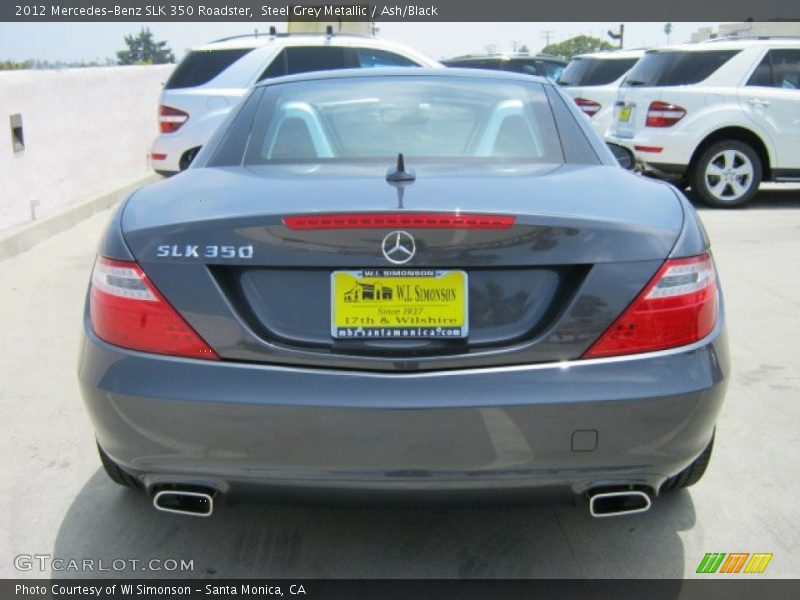 Steel Grey Metallic / Ash/Black 2012 Mercedes-Benz SLK 350 Roadster