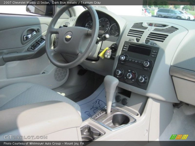 Dark Blue Metallic / Titanium Gray 2007 Chevrolet Malibu LS Sedan